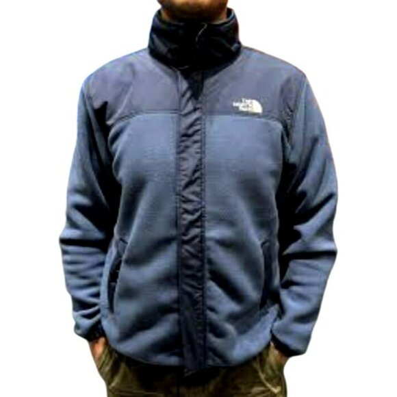 The North Face Mens Tundra Full Zip Fleece Jacket Shady Blue Large NWT - Picture 1 of 6